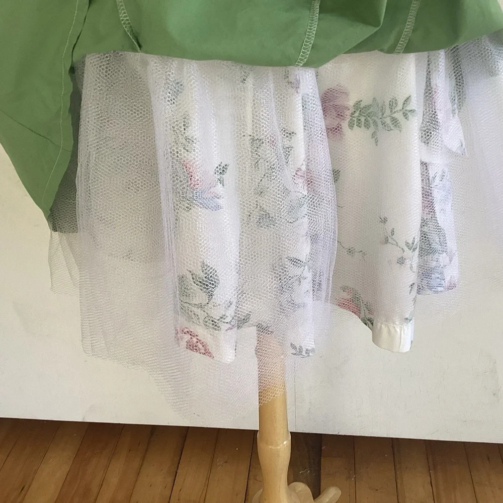 Upcycle Annie Fit/Flare Sweetheart Neckupcycled Floral Kentucky Derby Dress.L - Picture 14 of 14